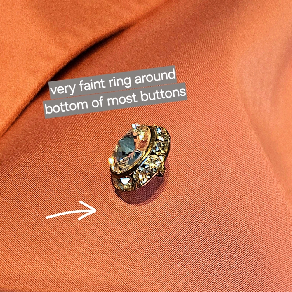 FLAWED* Midi Trench Coat Salmon Pink, Rhinestone Buttons/Belt Zebra Print Lining - Picture 10 of 12